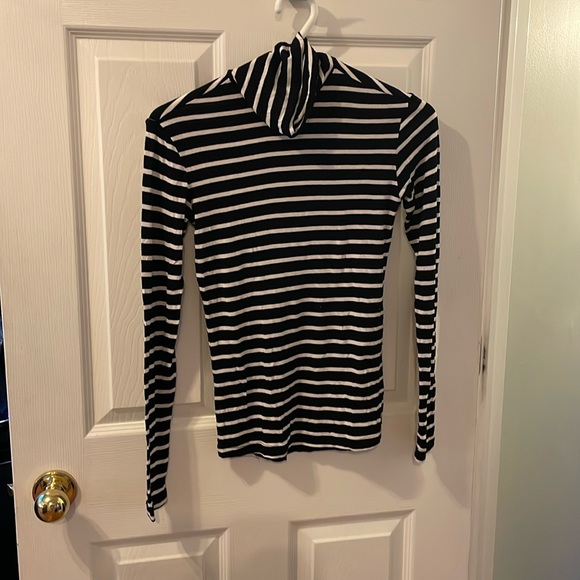 Striped Turtleneck T-Shirt XS - Picture 1 of 4